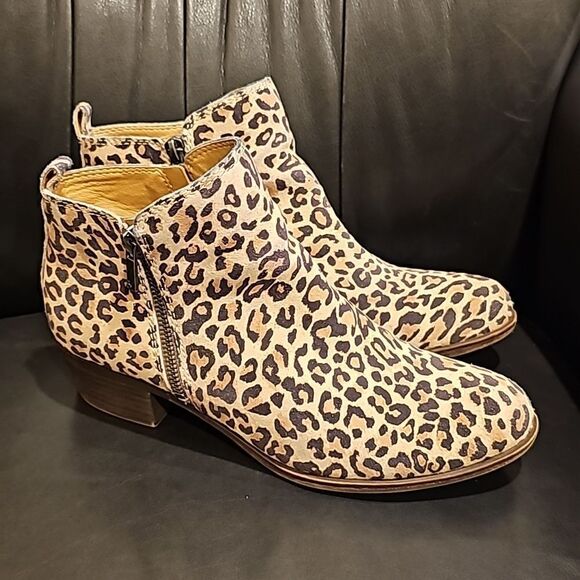 LUCKY BRAND "Basel" Leopard Booties - Size 10 - Picture 1 of 9
